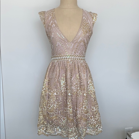 Hello Molly Dresses & Skirts - Hello Molly Champagne Dress - WORN ONCE